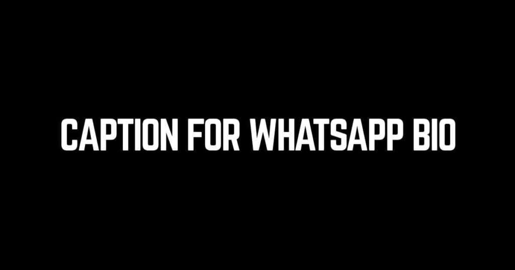 Caption For Whatsapp Bio