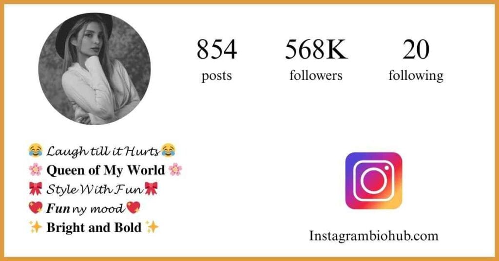 Instagram Bio Ideas With Emoji For Girls Funny And Stylish