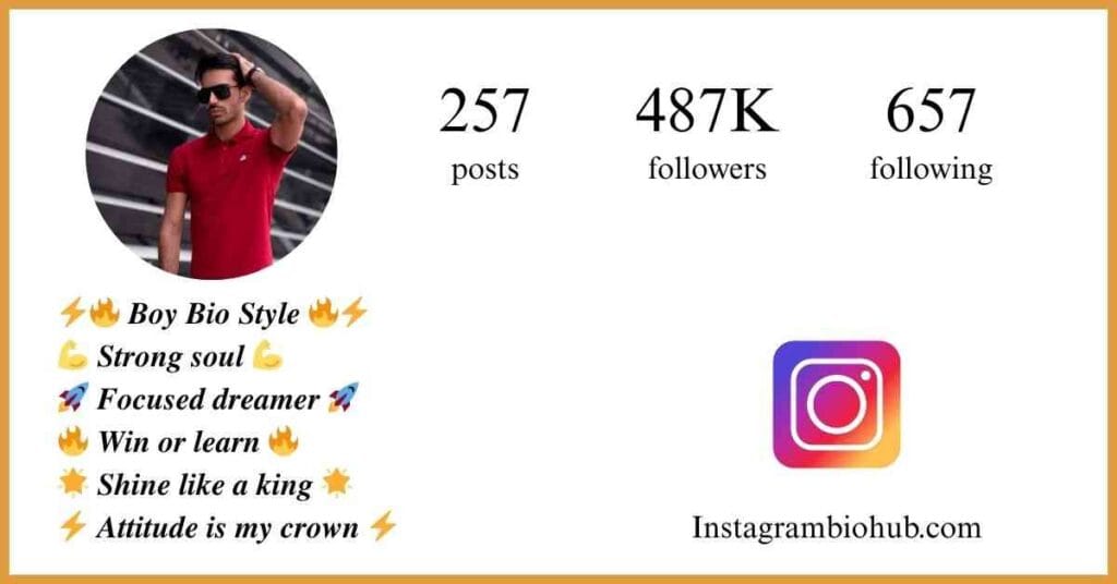 Instagram Bio Style Boy