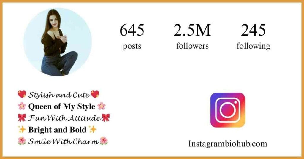 Instagram Stylish Bio For Girl