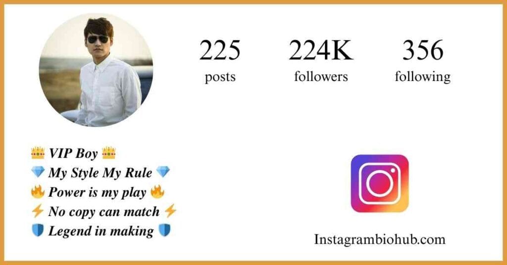 Instagram VIP Bio For Boy
