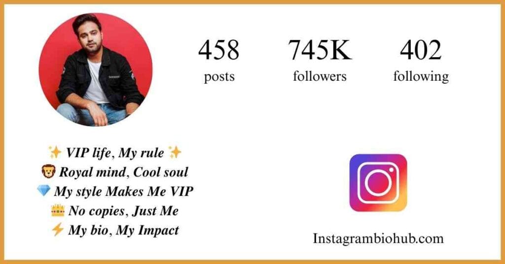 Instagram VIP Bio For Boy