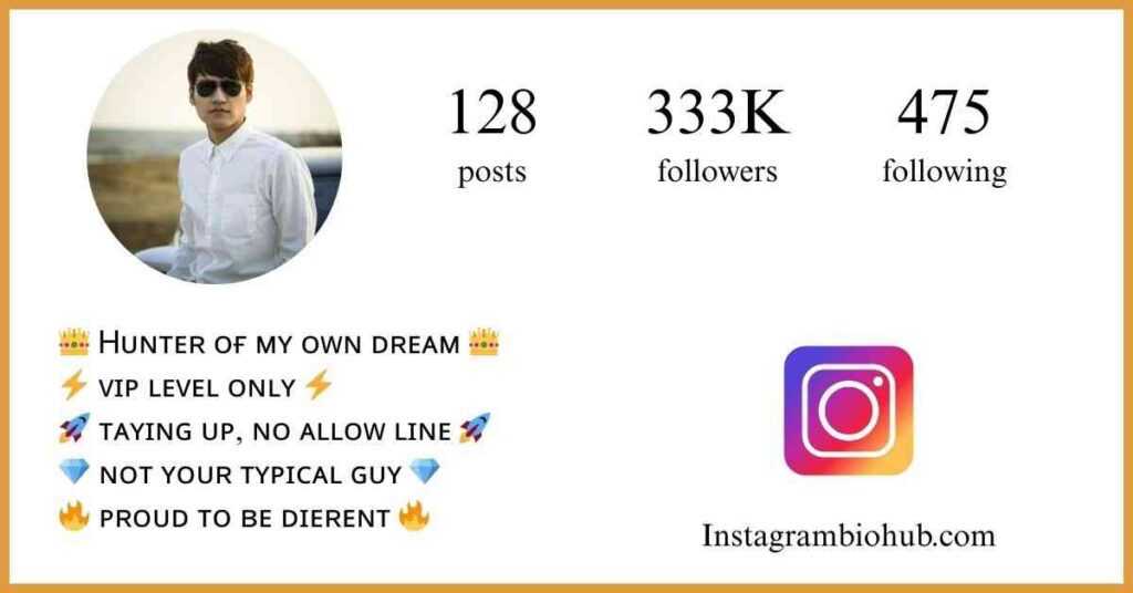 Instagram VIP Bio Stylish Font For Boy