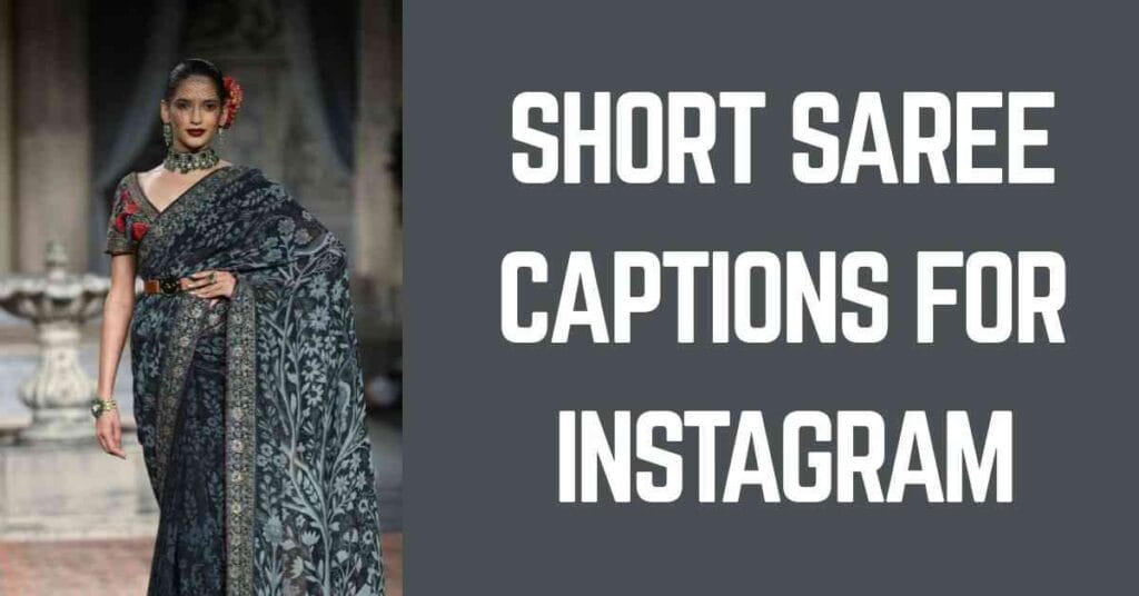 Short Saree Captions For Instagram