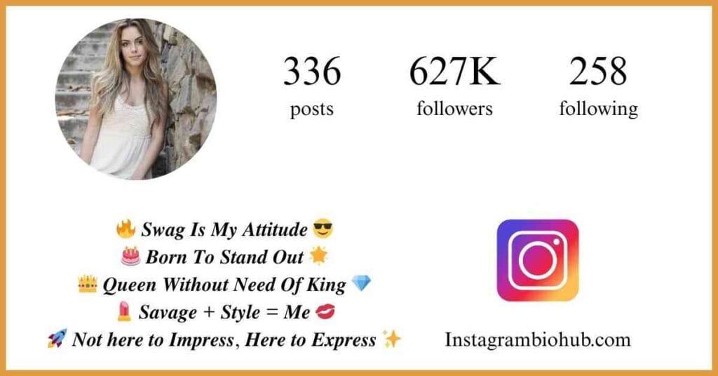Swag Attitude Bio For Instagram For Girl