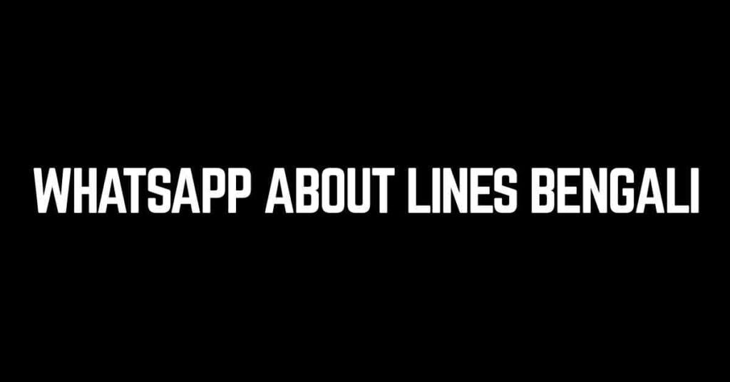 WhatsApp About Lines Bengali