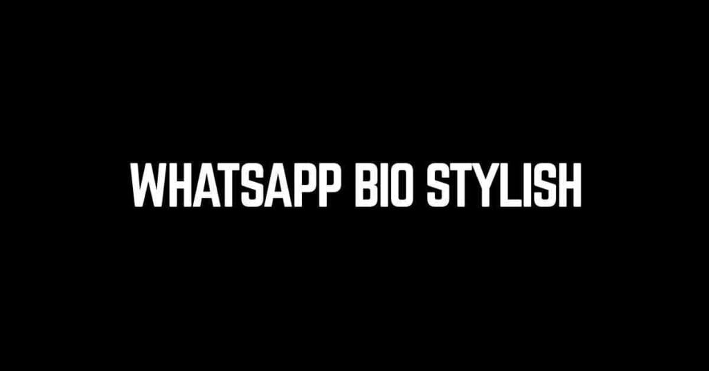 WhatsApp Bio Stylish