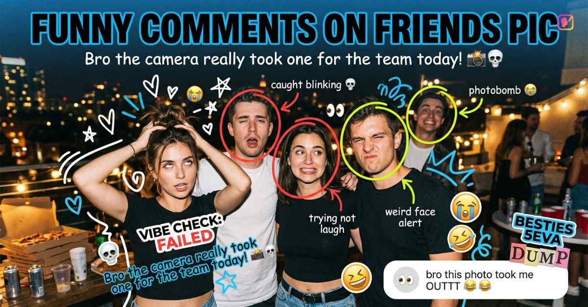 Funny Comments On Friends Pic​