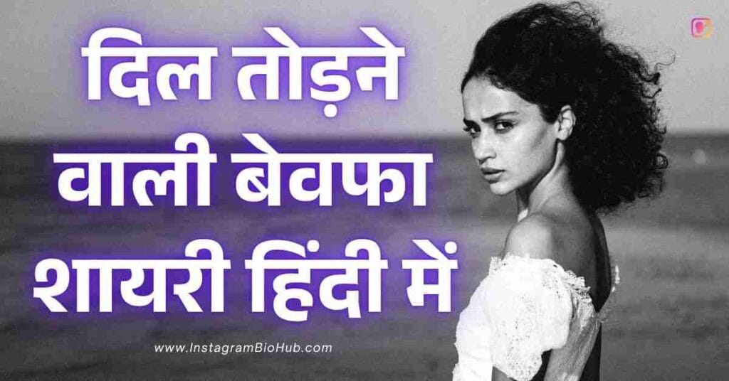 Bewafa Shayari In Hindi दिल तोड़ने वाली बेवफा शायरी हिंदी में