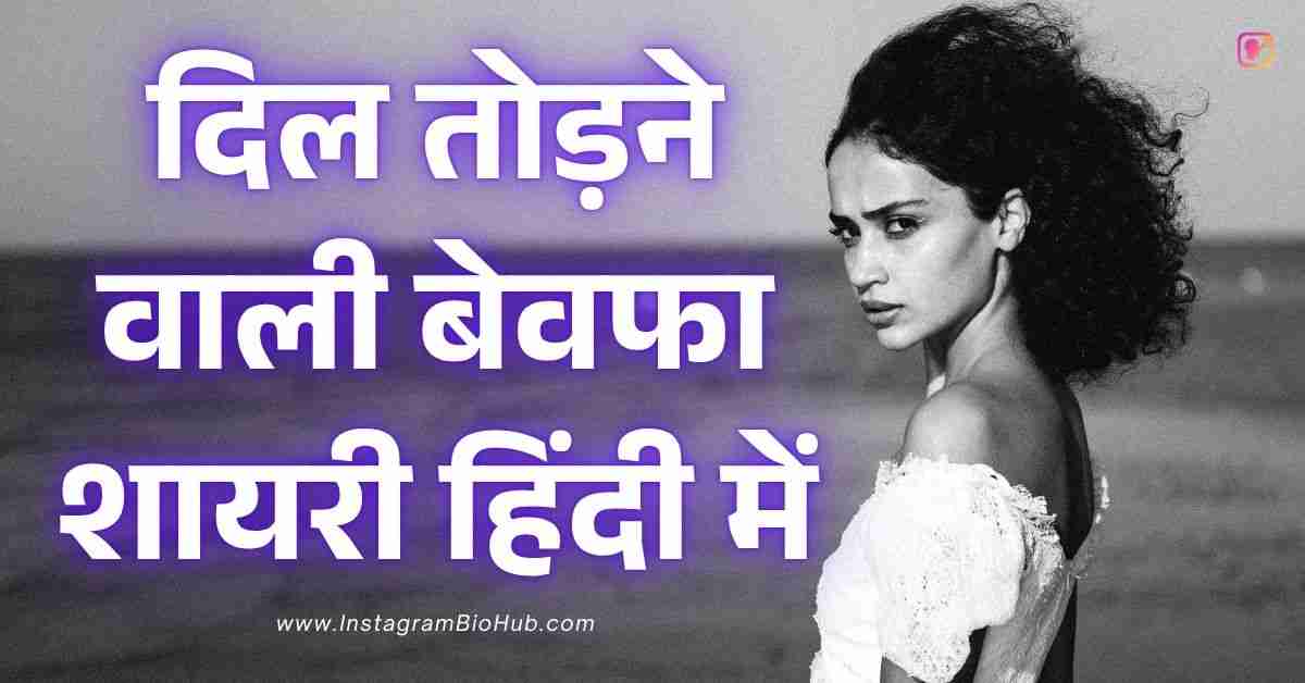 Bewafa Shayari In Hindi दिल तोड़ने वाली बेवफा शायरी हिंदी में