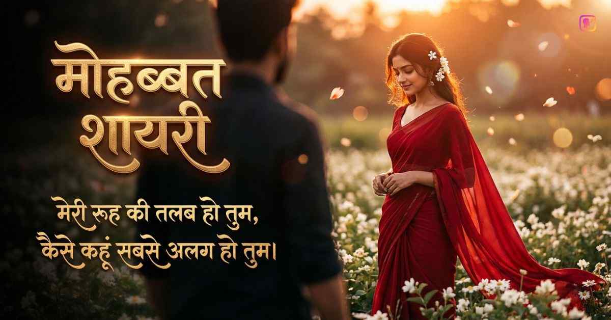 Mohabbat Shayari In Hindi Best 568+ मोहब्बत शायरी हिन्दी